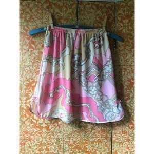 60s Vintage Half Slip Psychedelic Print Mini Skirt